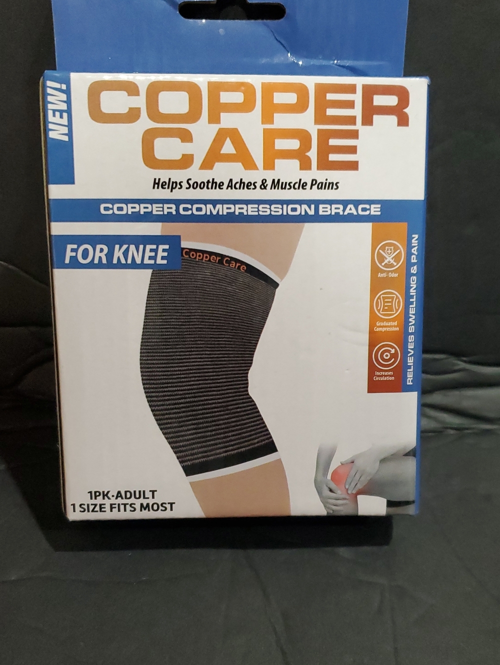 Copper Care copper compression knee brace for adults new One size fits most